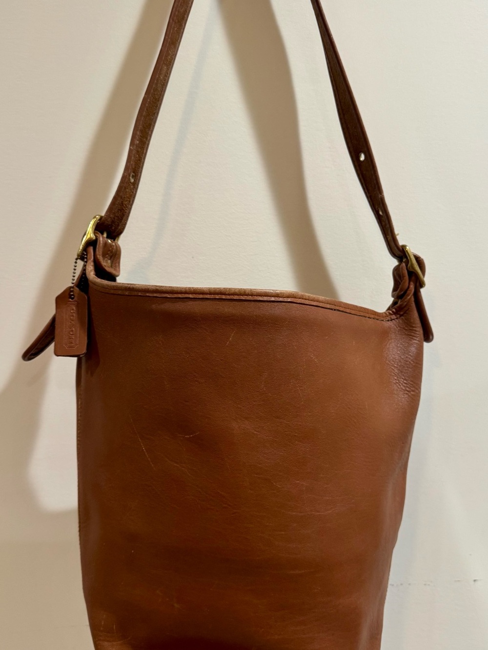 Coach Vintage, Leather Hobo Shoulder Bag, Large Duffle Sac, Rare